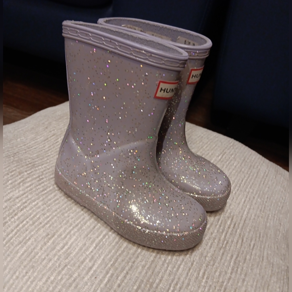 Hunter Kids Sparkle Rain Boots in Light Purple
